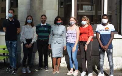 le lycée Descartes a reçu la visite d’Elisabeth Moreno, Ministre déléguée auprès du Premier Ministre, chargée de l’Égalité entre les femmes et les hommes, de la Diversité et de l’Égalité des chances